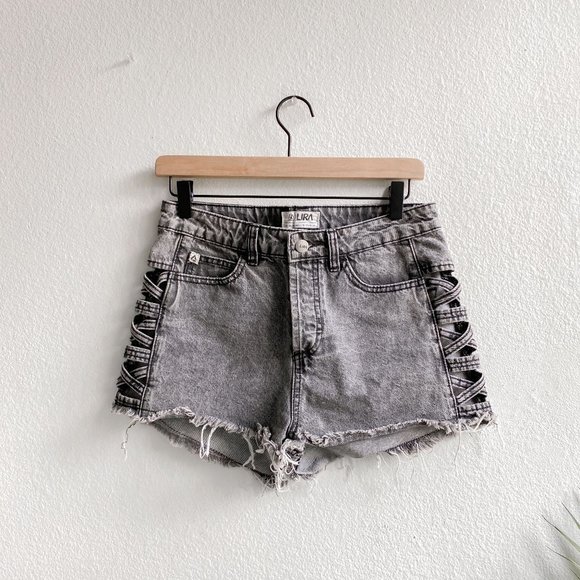 Lira Pants - lira acid wash high waisted shorts 7